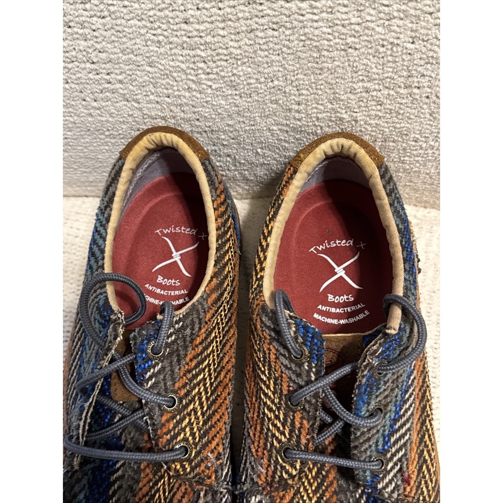 Hooey Twisted X Loper MHYC012 Mens 8.5M Plaid Aztec Casual Moc Toe Shoes - Picture 3 of 8